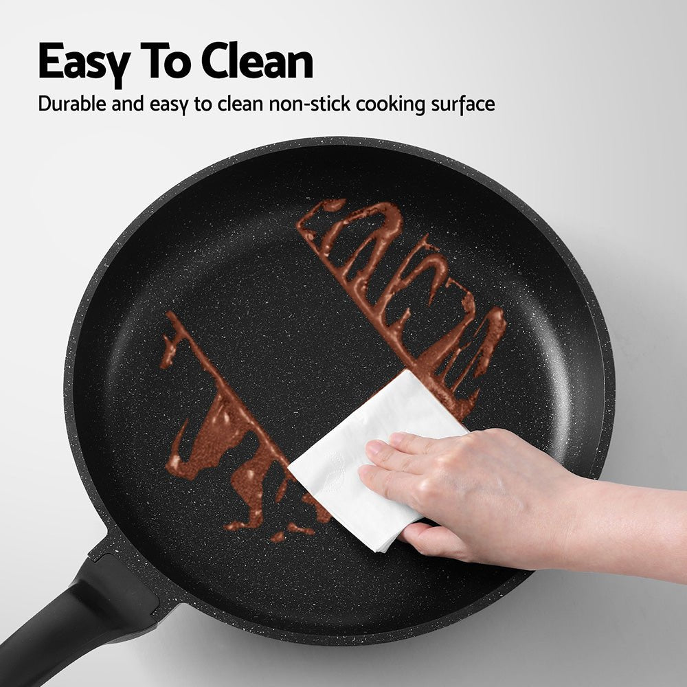 5 - Star Chef Non Stick Frying Pan Cast Aluminium Steak Skillet BBQ Cookware 30cm - Home & Garden > Kitchenware > Skillets & Frying Pans - Rivercity House & Home Co. (ABN 18 642 972 209) - Affordable Modern Furniture Australia