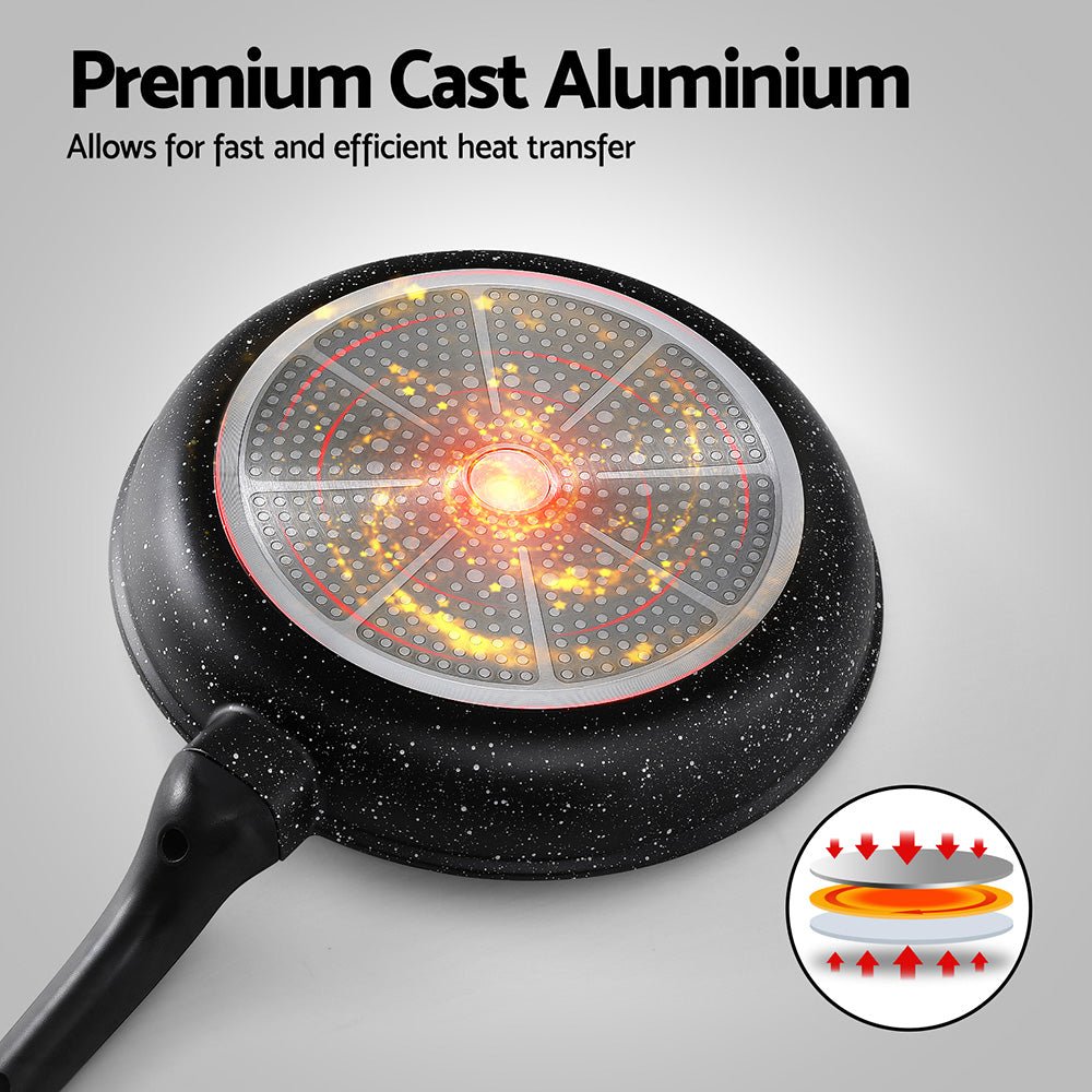 5 - Star Chef Non Stick Frying Pan Cast Aluminium Steak Skillet BBQ Cookware 30cm - Home & Garden > Kitchenware > Skillets & Frying Pans - Rivercity House & Home Co. (ABN 18 642 972 209) - Affordable Modern Furniture Australia