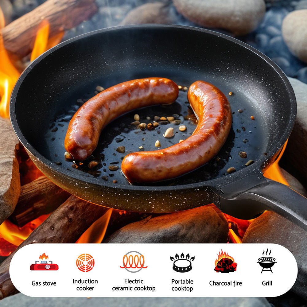 5 - Star Chef Non Stick Frying Pan Cast Aluminium Steak Skillet BBQ Cookware 30cm - Home & Garden > Kitchenware > Skillets & Frying Pans - Rivercity House & Home Co. (ABN 18 642 972 209) - Affordable Modern Furniture Australia