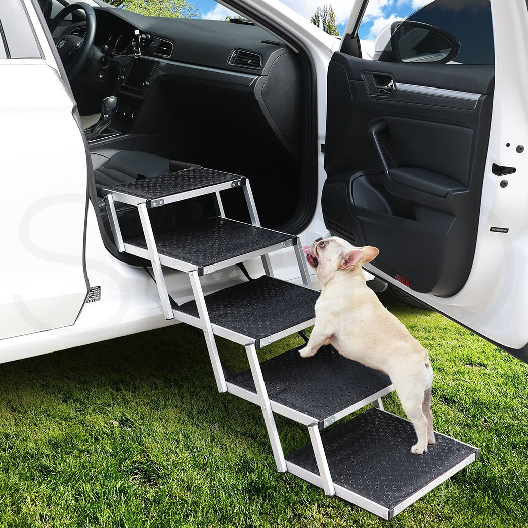 5 - Step Adjustable Height Dog Ramp - Black - Rivercity House & Home Co. (ABN 18 642 972 209) - Affordable Modern Furniture Australia