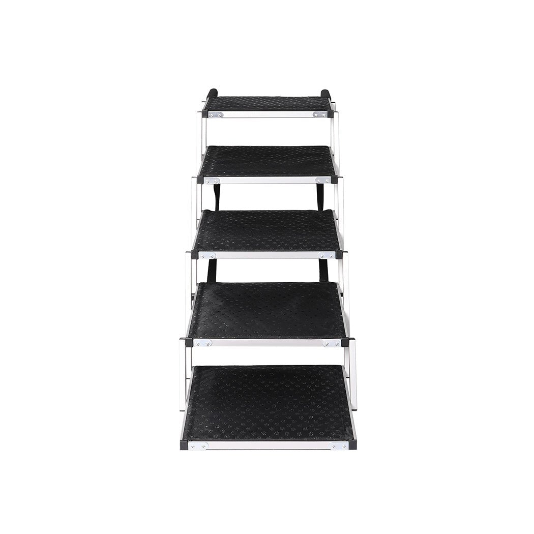 5 - Step Adjustable Height Dog Ramp - Black - Rivercity House & Home Co. (ABN 18 642 972 209) - Affordable Modern Furniture Australia