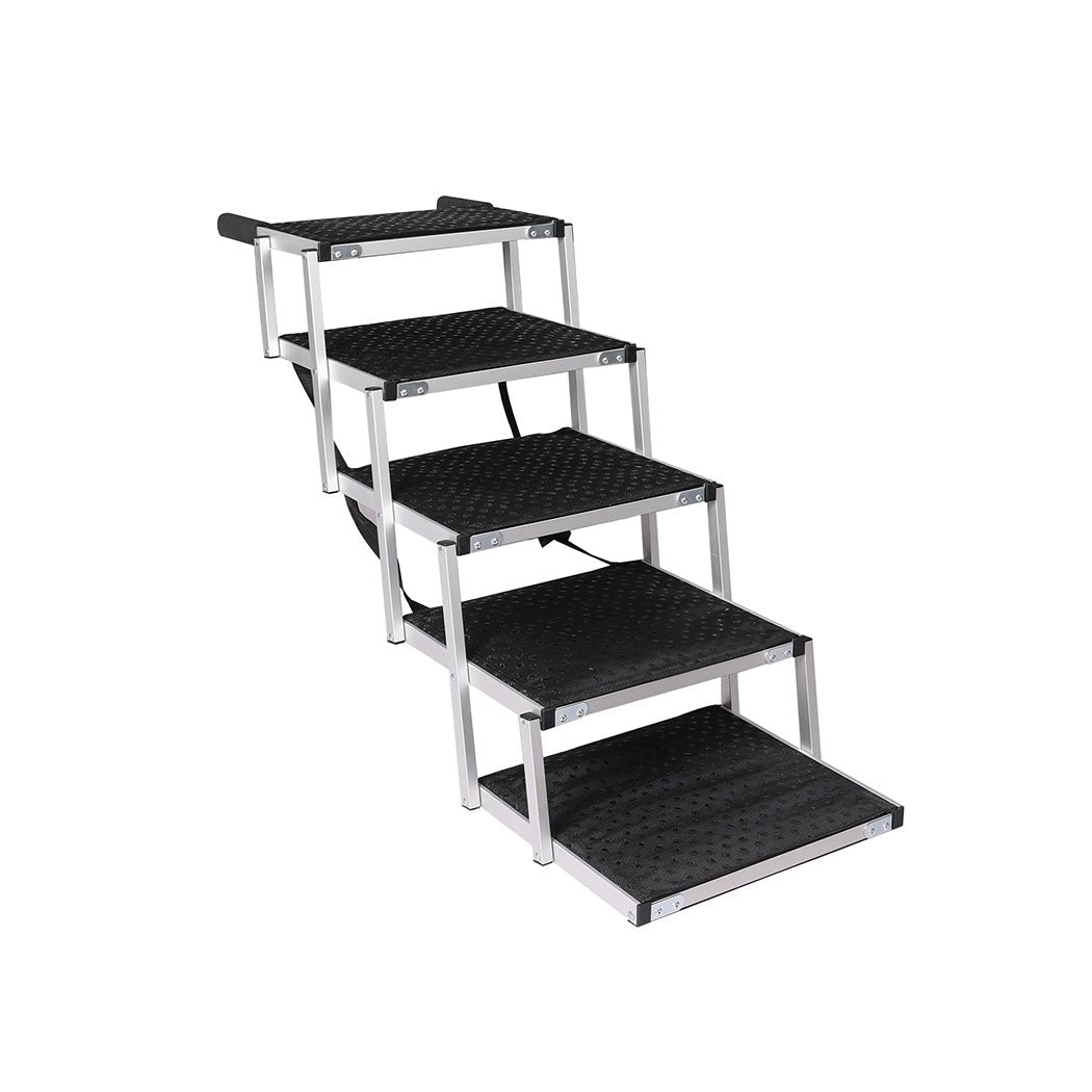 5 - Step Adjustable Height Dog Ramp - Black - Rivercity House & Home Co. (ABN 18 642 972 209) - Affordable Modern Furniture Australia