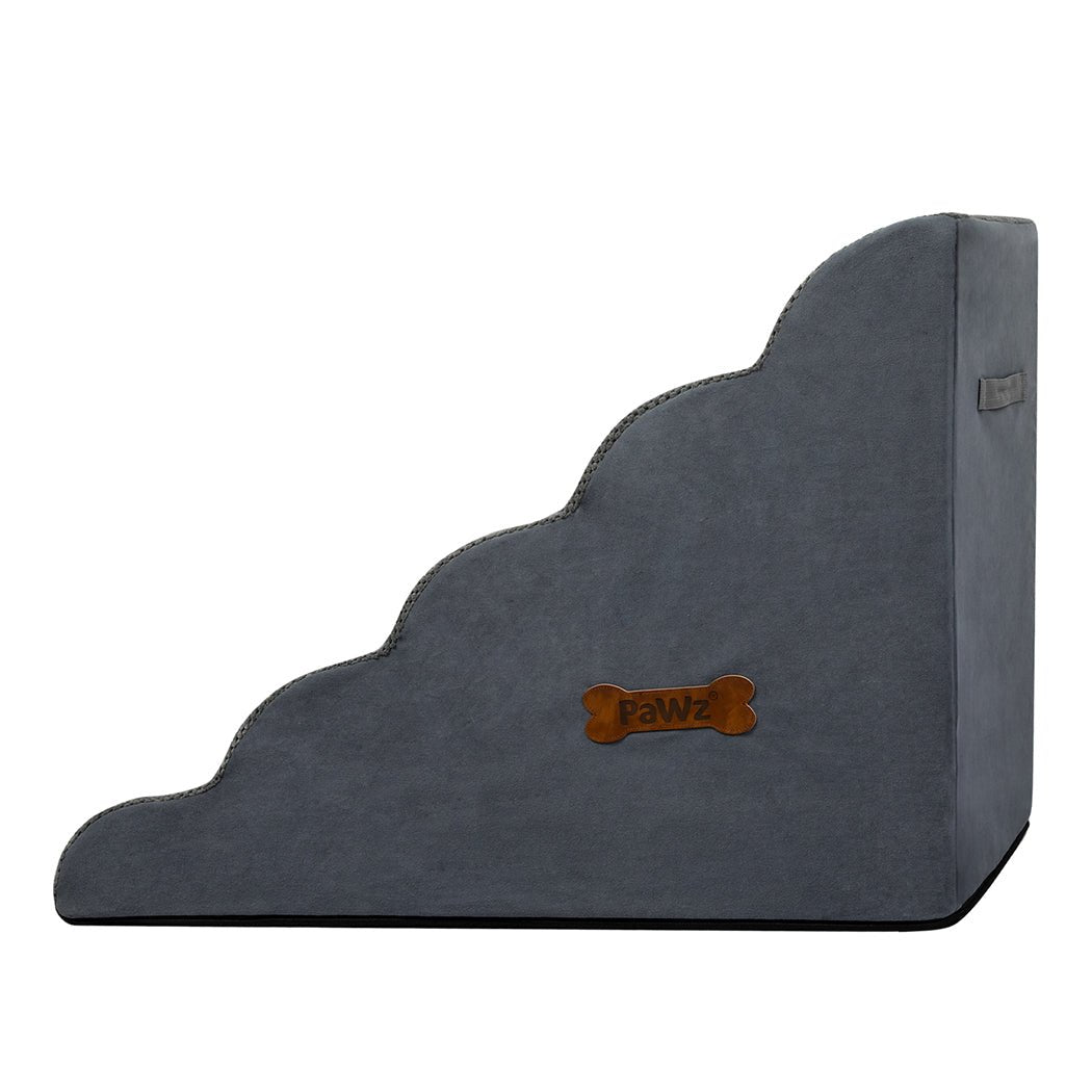 5 - Step High Density Foam Pet Stairs with Non - Slip Surface - Grey - Rivercity House & Home Co. (ABN 18 642 972 209) - Affordable Modern Furniture Australia