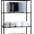 5-Tier Adjustable Metal Storage Shelves Wire Rack Organiser 60x40x176cm - Black