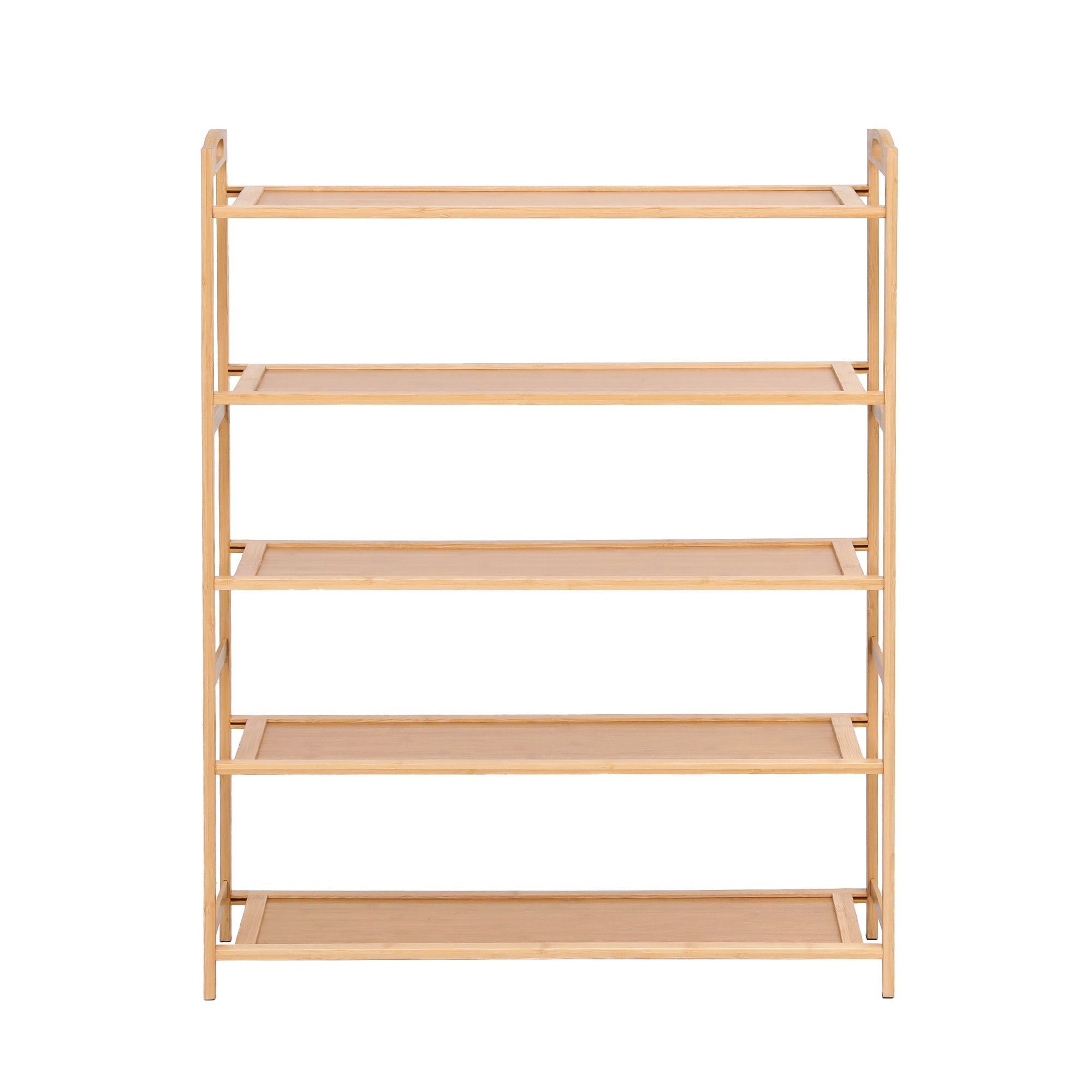 5 Tier Bamboo Shoe Rack Storage Organiser - Pine - Furniture > Living Room > Shoe Storage - Rivercity House & Home Co. (ABN 18 642 972 209) - Affordable Modern Furniture Australia