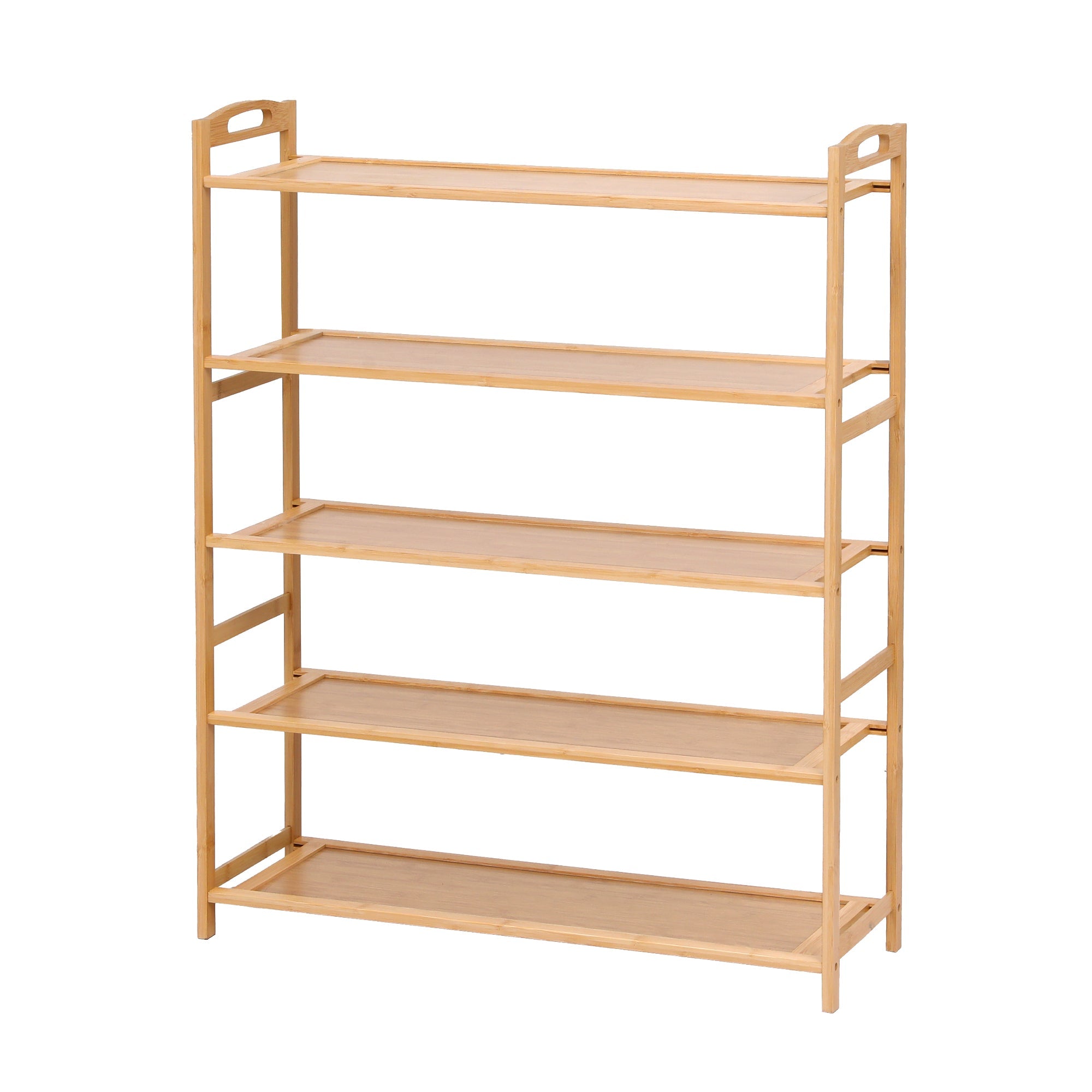 5 Tier Bamboo Shoe Rack Storage Organiser - Pine - Furniture > Living Room > Shoe Storage - Rivercity House & Home Co. (ABN 18 642 972 209) - Affordable Modern Furniture Australia