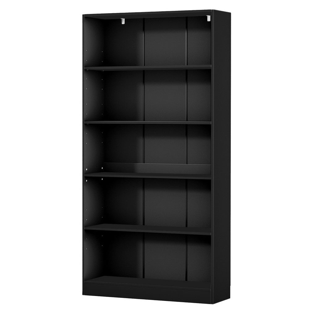 5 Tier Bookshelf Black - Furniture > Bedroom - Rivercity House & Home Co. (ABN 18 642 972 209) - Affordable Modern Furniture Australia