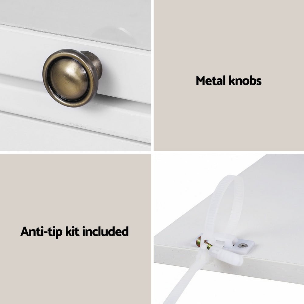 5 - Tier Display Cabinet Storage Bookshelf Clear Shelf White - Furniture > Living Room > Bookcases & Shelves - Rivercity House & Home Co. (ABN 18 642 972 209) - Affordable Modern Furniture Australia