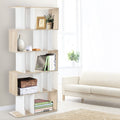 5 Tier Display Shelf (White & Wood Oak)