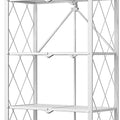 5-Tier Foldable Storage Shelf with Lockable Wheels for Kitchen, Garage, Pantry or Basement - White