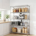 5-Tier Kitchen Rack Shelf Shelving 120x45x179CM Adjustable Metal Storage Shelves