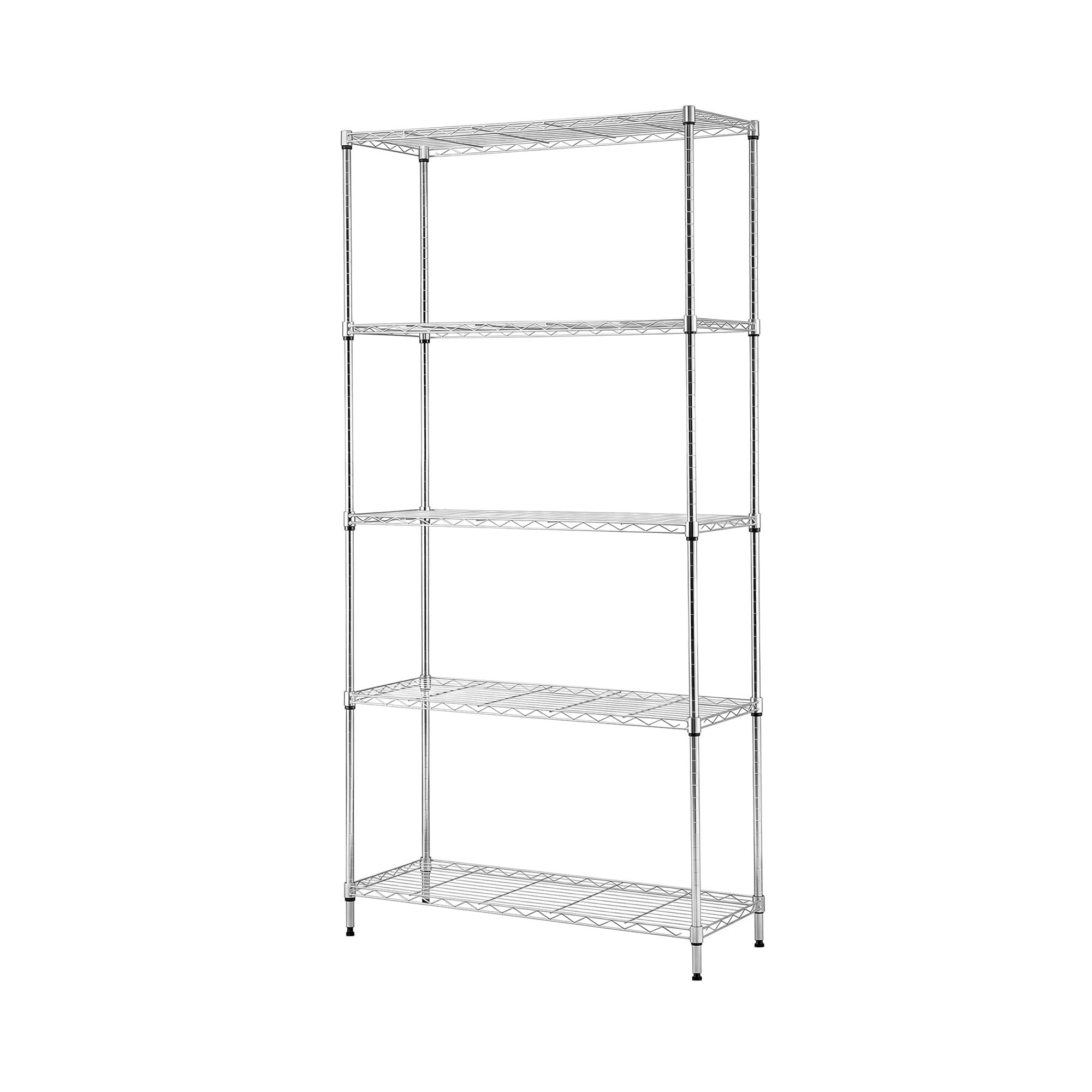 5 - Tier Kitchen Rack Shelf Shelving 90x35x182CM Adjustable Metal Storage Shelves - Home & Garden > Kitchenware > Kitchen Utensils - Rivercity House & Home Co. (ABN 18 642 972 209) - Affordable Modern Furniture Australia