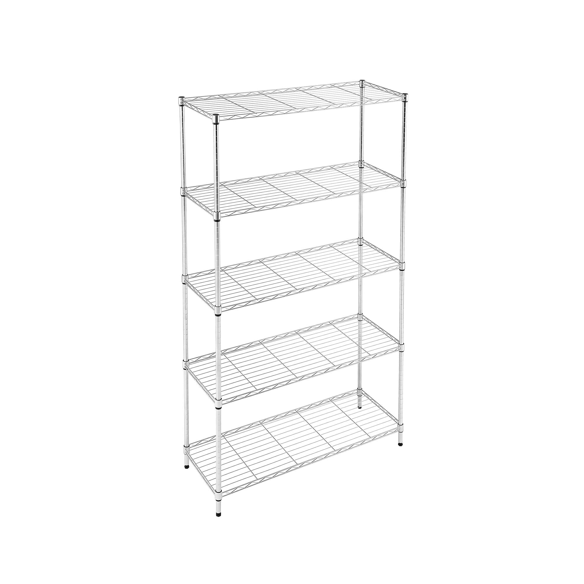 5 - Tier Kitchen Rack Shelf Shelving 90x35x182CM Adjustable Metal Storage Shelves - Home & Garden > Kitchenware > Kitchen Utensils - Rivercity House & Home Co. (ABN 18 642 972 209) - Affordable Modern Furniture Australia