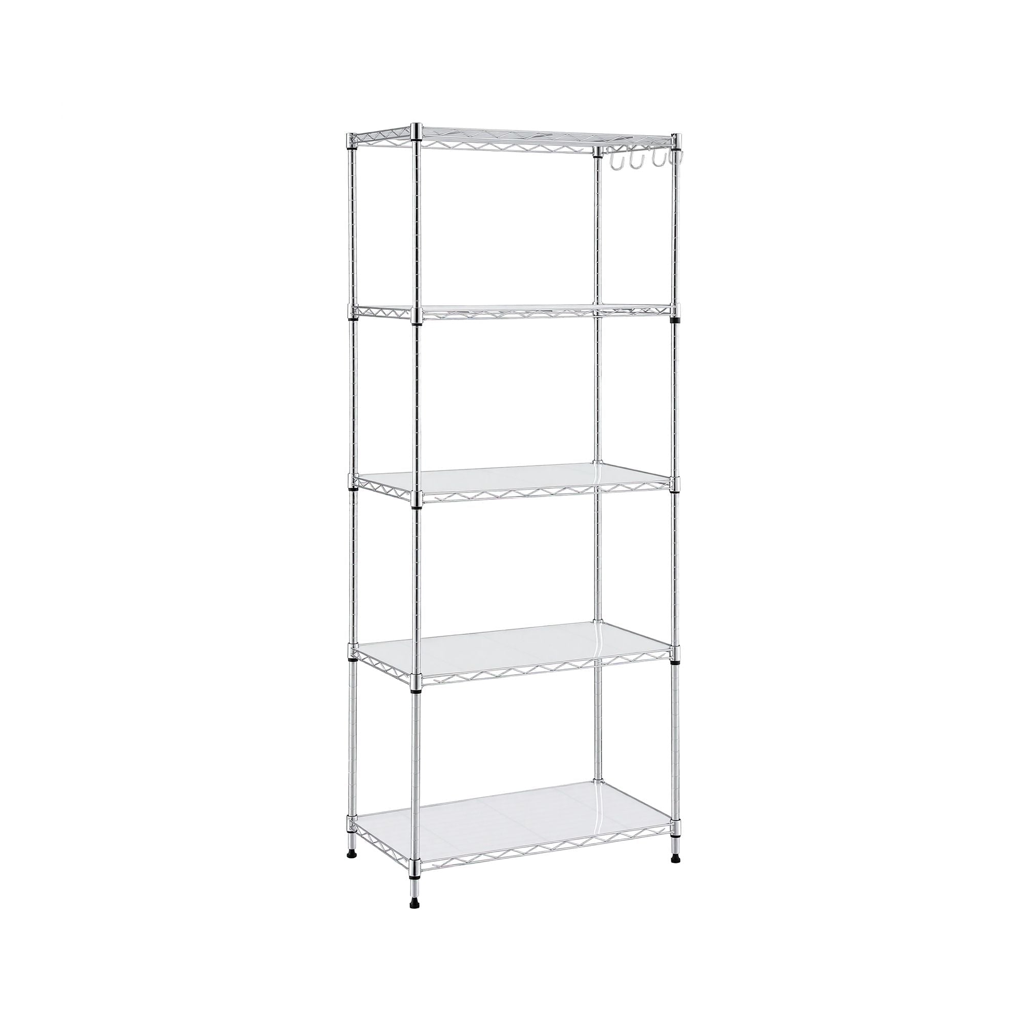 5 - Tier Kitchen Rack Shelf Shelving Unit 60x35x150CM Adjustable Metal Storage Shelves Silver - Home & Garden > Kitchenware > Kitchen Utensils - Rivercity House & Home Co. (ABN 18 642 972 209) - Affordable Modern Furniture Australia