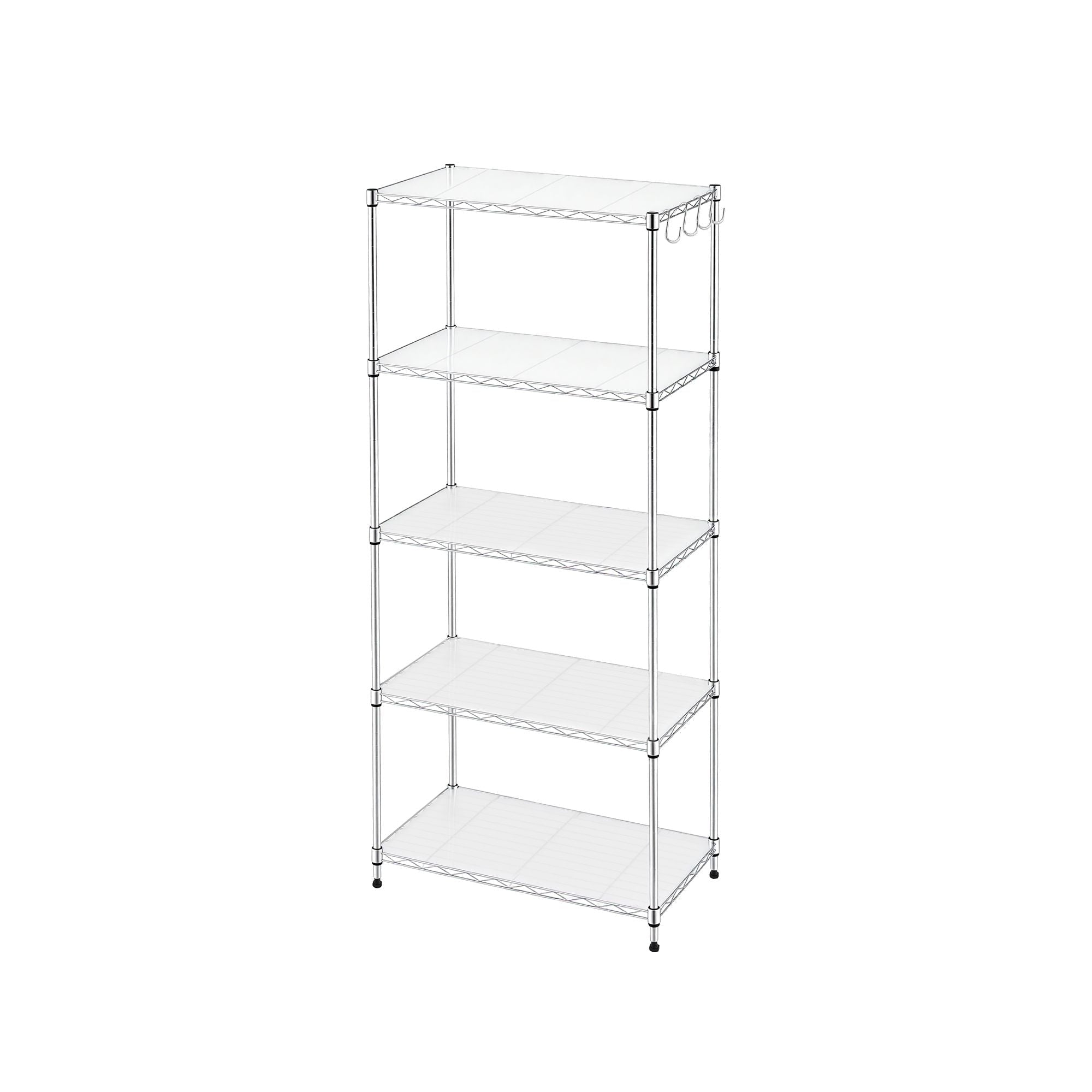 5 - Tier Kitchen Rack Shelf Shelving Unit 60x35x150CM Adjustable Metal Storage Shelves Silver - Home & Garden > Kitchenware > Kitchen Utensils - Rivercity House & Home Co. (ABN 18 642 972 209) - Affordable Modern Furniture Australia
