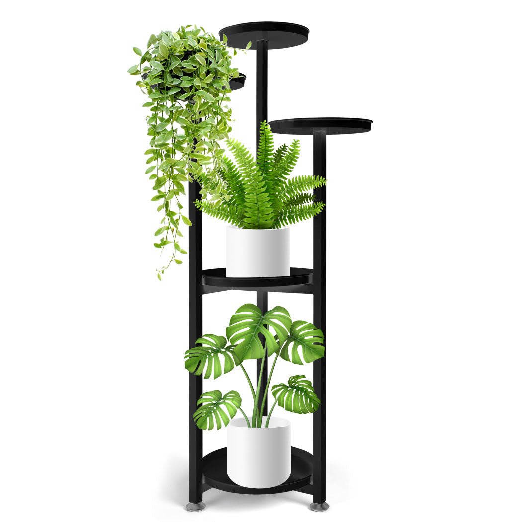 5 Tier Large Indoor Outdoor Plant Stand - Black - Rivercity House & Home Co. (ABN 18 642 972 209) - Affordable Modern Furniture Australia