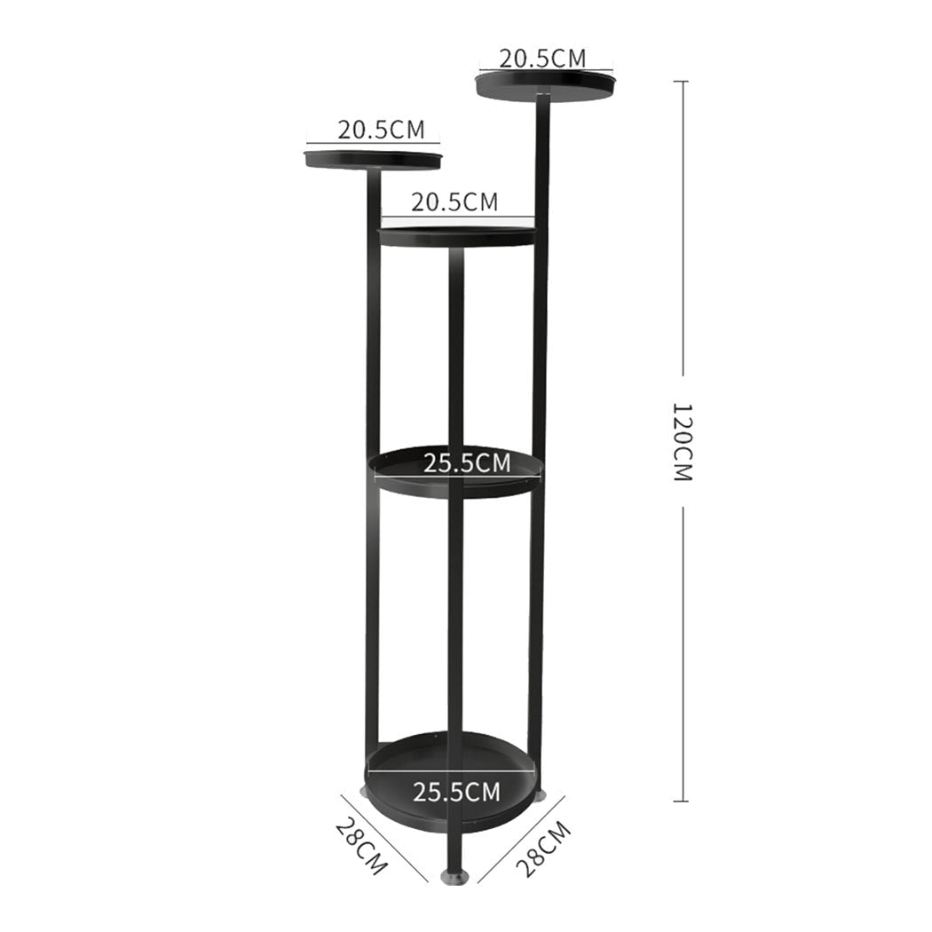 5 Tier Large Indoor Outdoor Plant Stand - Black - Rivercity House & Home Co. (ABN 18 642 972 209) - Affordable Modern Furniture Australia