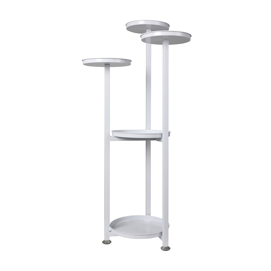 5 Tier Medium Metal Plant Stand for Indoor Outdoor - White - Rivercity House & Home Co. (ABN 18 642 972 209) - Affordable Modern Furniture Australia