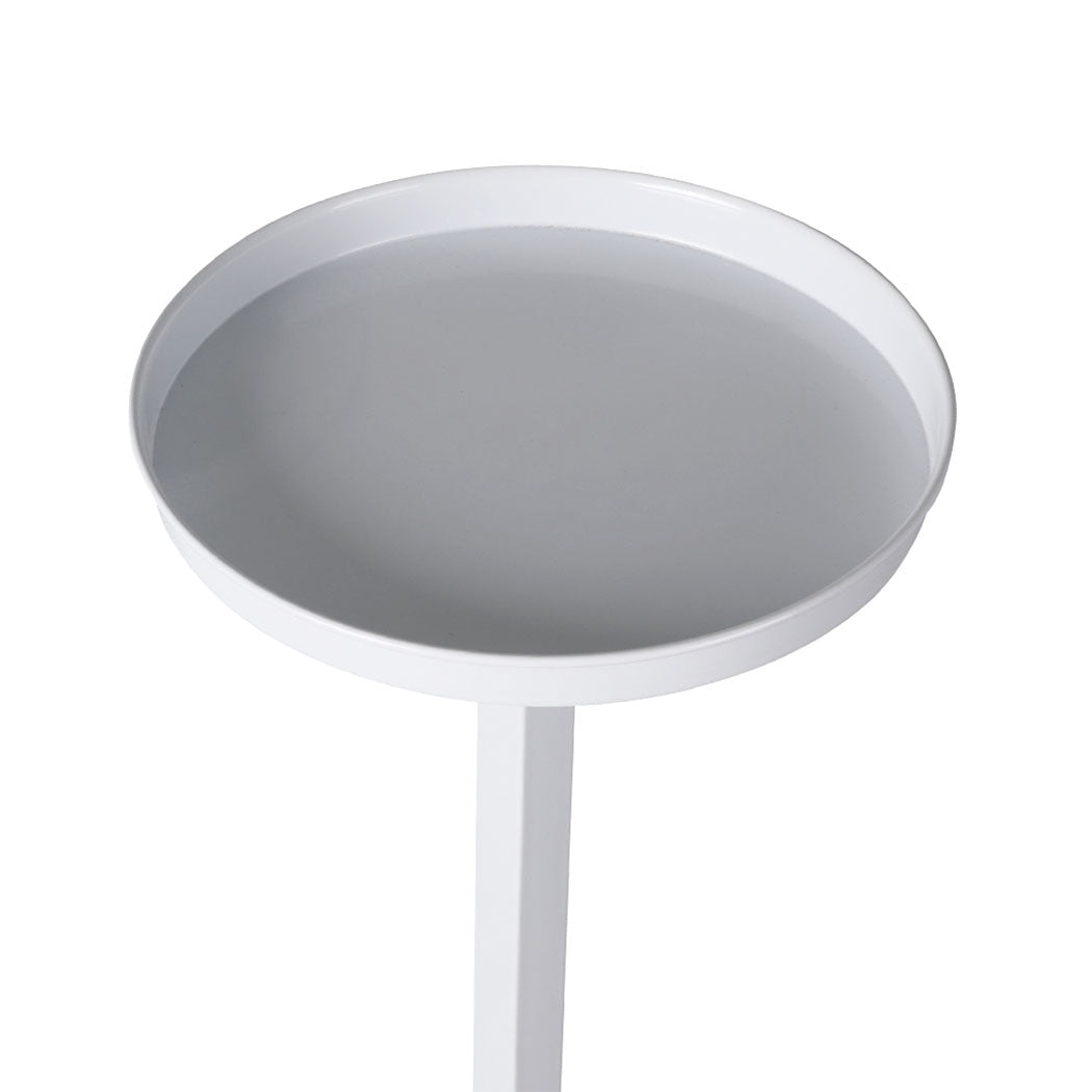 5 Tier Medium Metal Plant Stand for Indoor Outdoor - White - Rivercity House & Home Co. (ABN 18 642 972 209) - Affordable Modern Furniture Australia