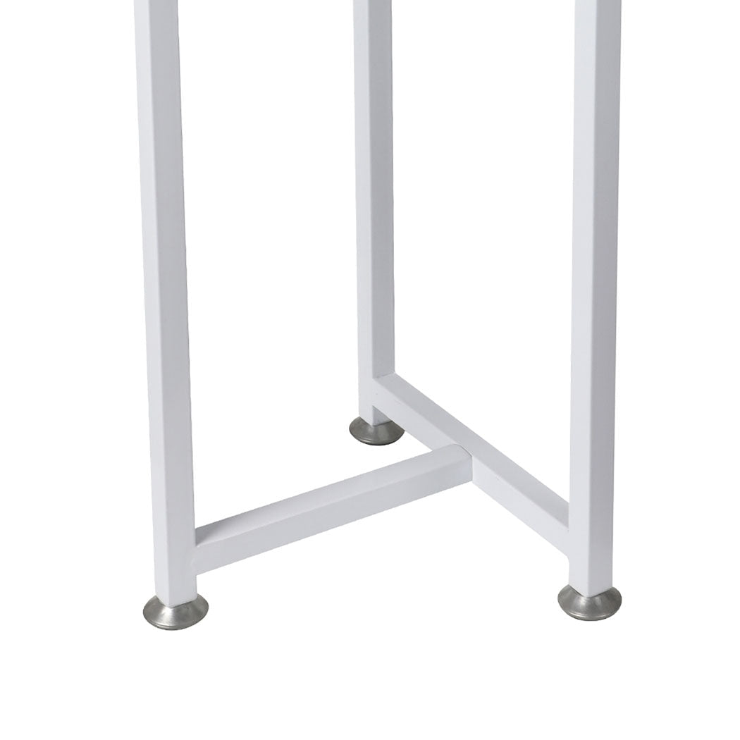 5 Tier Medium Metal Plant Stand for Indoor Outdoor - White - Rivercity House & Home Co. (ABN 18 642 972 209) - Affordable Modern Furniture Australia