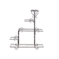 5 Tier Metal Plant Stand for Indoor and Outdoor Use - Black