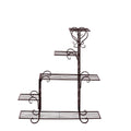5 Tier Metal Plant Stand for Indoor Outdoor Use - Bronze
