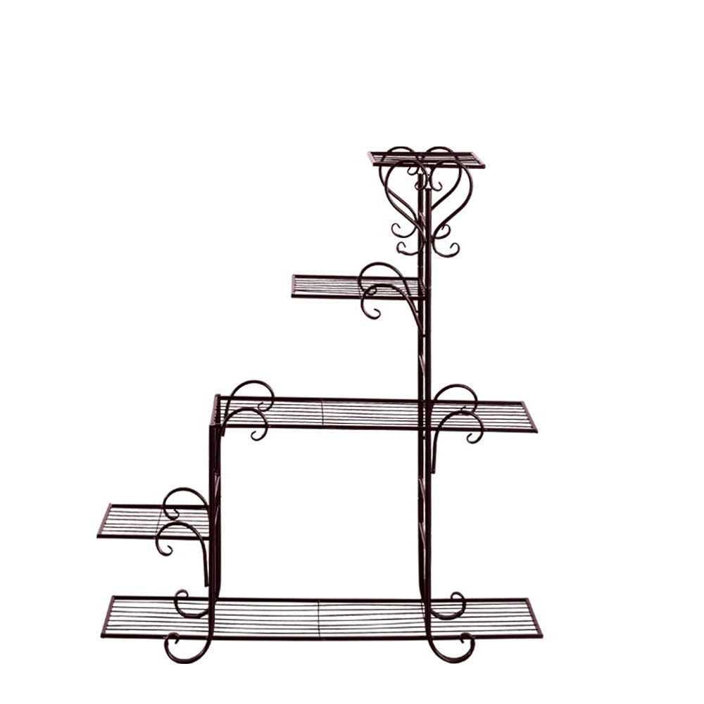 5 Tier Metal Plant Stand for Indoor Outdoor Use - Bronze - Rivercity House & Home Co. (ABN 18 642 972 209) - Affordable Modern Furniture Australia