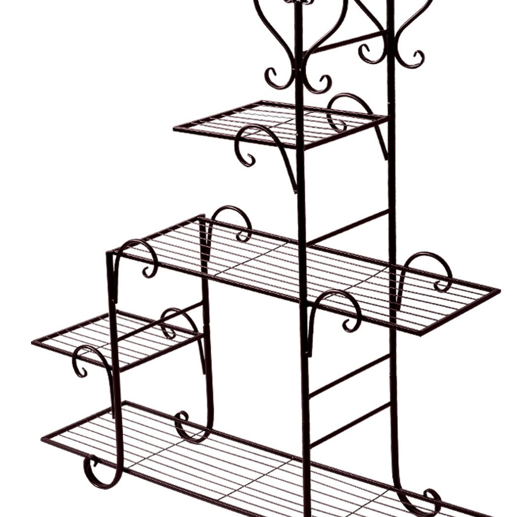 5 Tier Metal Plant Stand for Indoor Outdoor Use - Bronze - Rivercity House & Home Co. (ABN 18 642 972 209) - Affordable Modern Furniture Australia