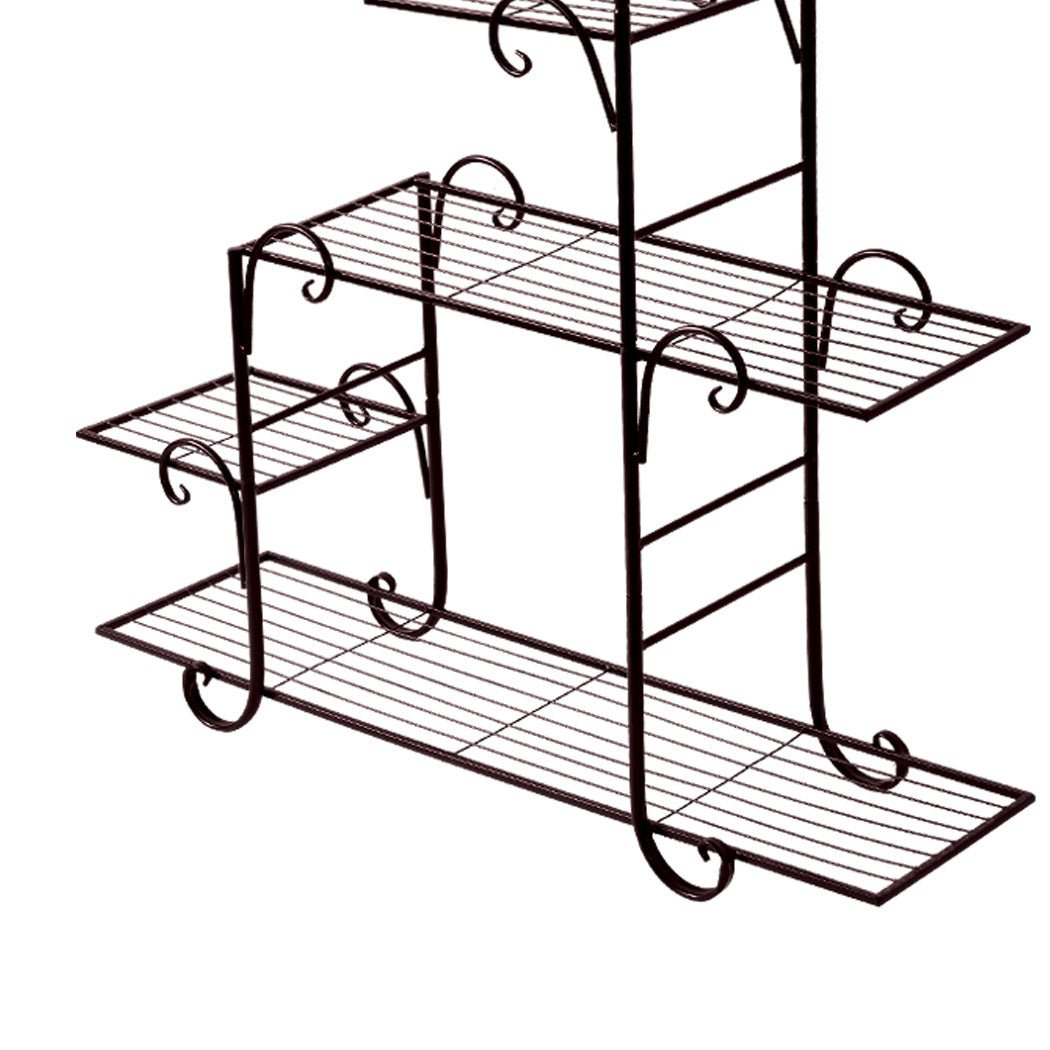 5 Tier Metal Plant Stand for Indoor Outdoor Use - Bronze - Rivercity House & Home Co. (ABN 18 642 972 209) - Affordable Modern Furniture Australia