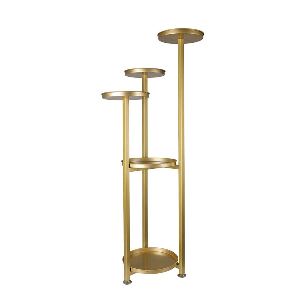 5 Tier Metal Plant Stand for Indoor Outdoor Use Medium - Gold - Rivercity House & Home Co. (ABN 18 642 972 209) - Affordable Modern Furniture Australia