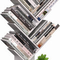 Carla Home 5-Tier Tree Bookshelf Storage Rack for Home Office or Bedroom - White
