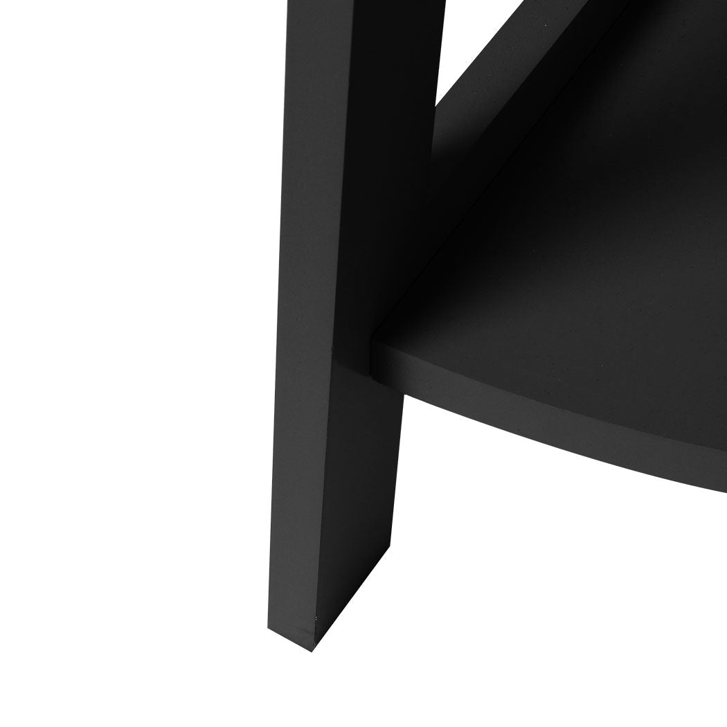 5 - Tier Wooden Corner Shelf Storage Unit - Black - Rivercity House & Home Co. (ABN 18 642 972 209) - Affordable Modern Furniture Australia