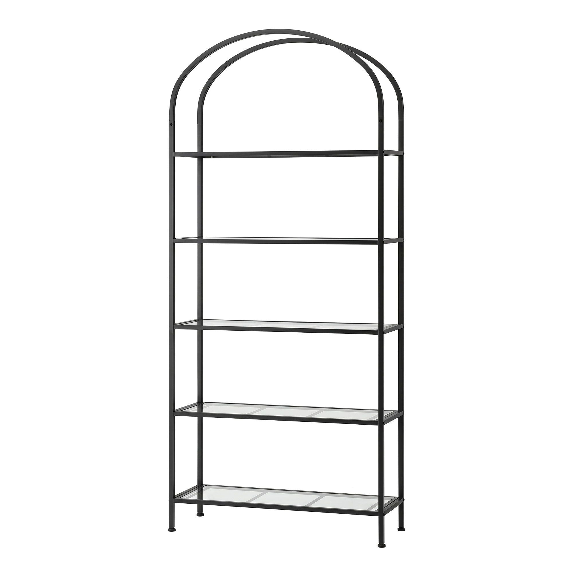 5 Tiers Bookshelf Industrial Etagere Bookcase Display Shelf Black - Furniture > Living Room > Bookcases & Shelves - Rivercity House & Home Co. (ABN 18 642 972 209) - Affordable Modern Furniture Australia