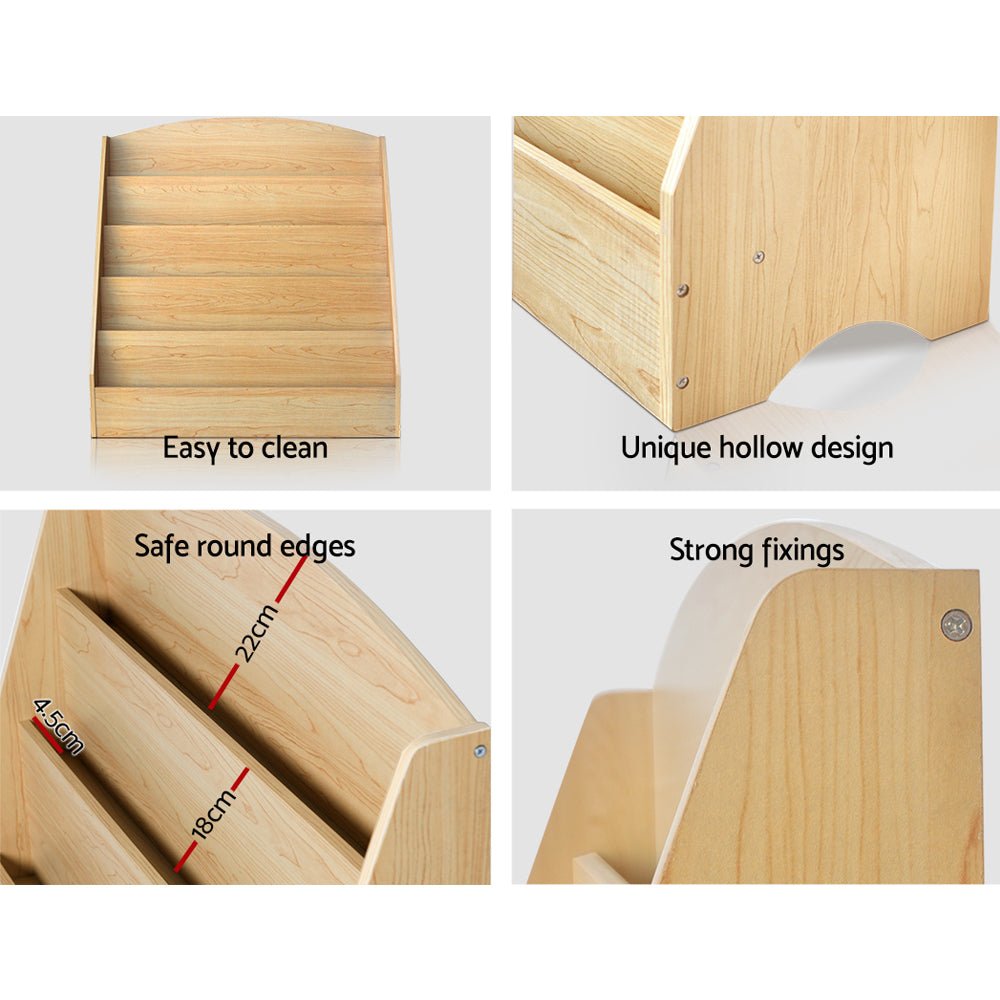 5 Tiers Kids Bookshelf Magazine Shelf Organiser Bookcase Display Rack - Baby & Kids > Kid's Furniture - Rivercity House & Home Co. (ABN 18 642 972 209) - Affordable Modern Furniture Australia