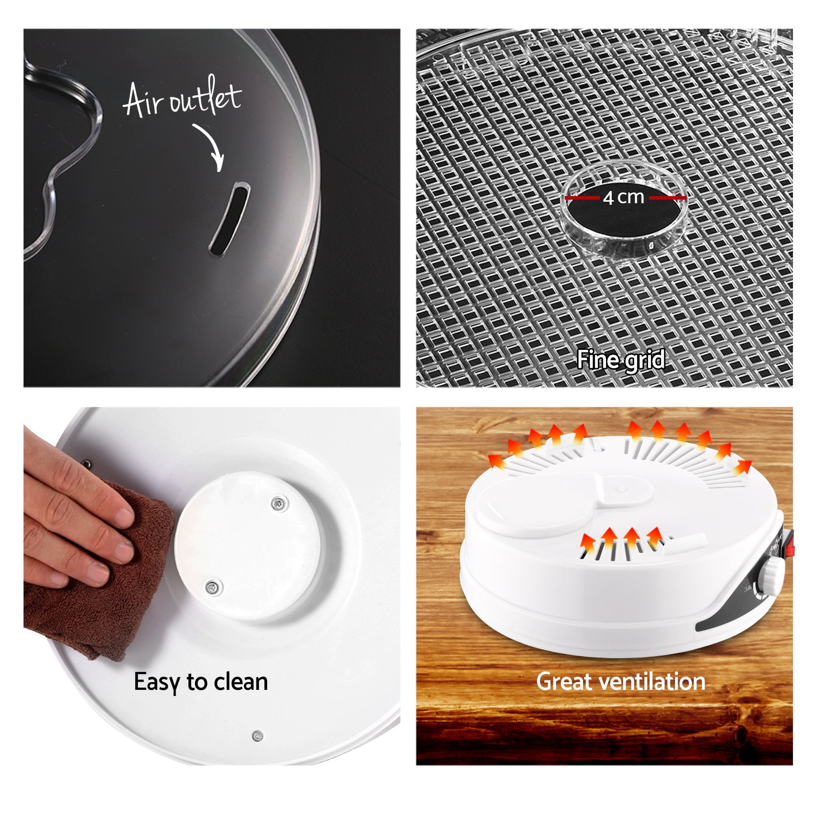 5 Trays Food Dehydrator Fruit Dehydrators Pet Beef Jerky Dryer White - Appliances > Kitchen Appliances > Food Dehydrators - Rivercity House & Home Co. (ABN 18 642 972 209) - Affordable Modern Furniture Australia