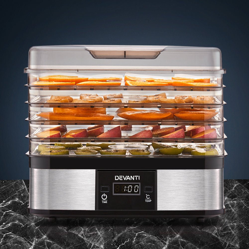 5 Trays Food Dehydrator - Appliances > Kitchen Appliances > Food Dehydrators - Rivercity House & Home Co. (ABN 18 642 972 209) - Affordable Modern Furniture Australia