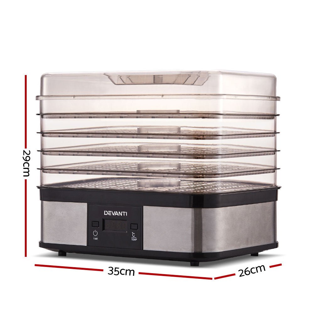 5 Trays Food Dehydrator - Appliances > Kitchen Appliances > Food Dehydrators - Rivercity House & Home Co. (ABN 18 642 972 209) - Affordable Modern Furniture Australia