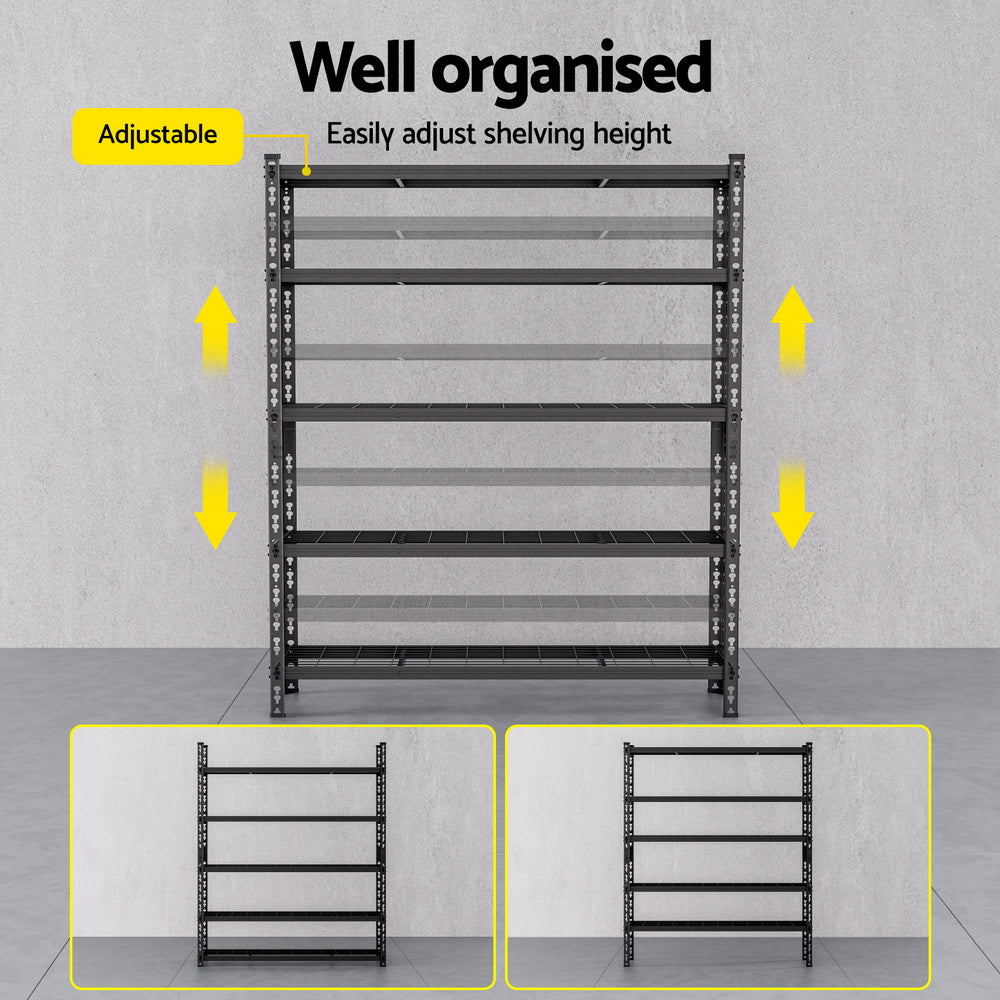 5 x 1.8M Garage Shelving Warehouse Rack - Tools > Tools Storage > Wall Storage Racks - Rivercity House & Home Co. (ABN 18 642 972 209) - Affordable Modern Furniture Australia