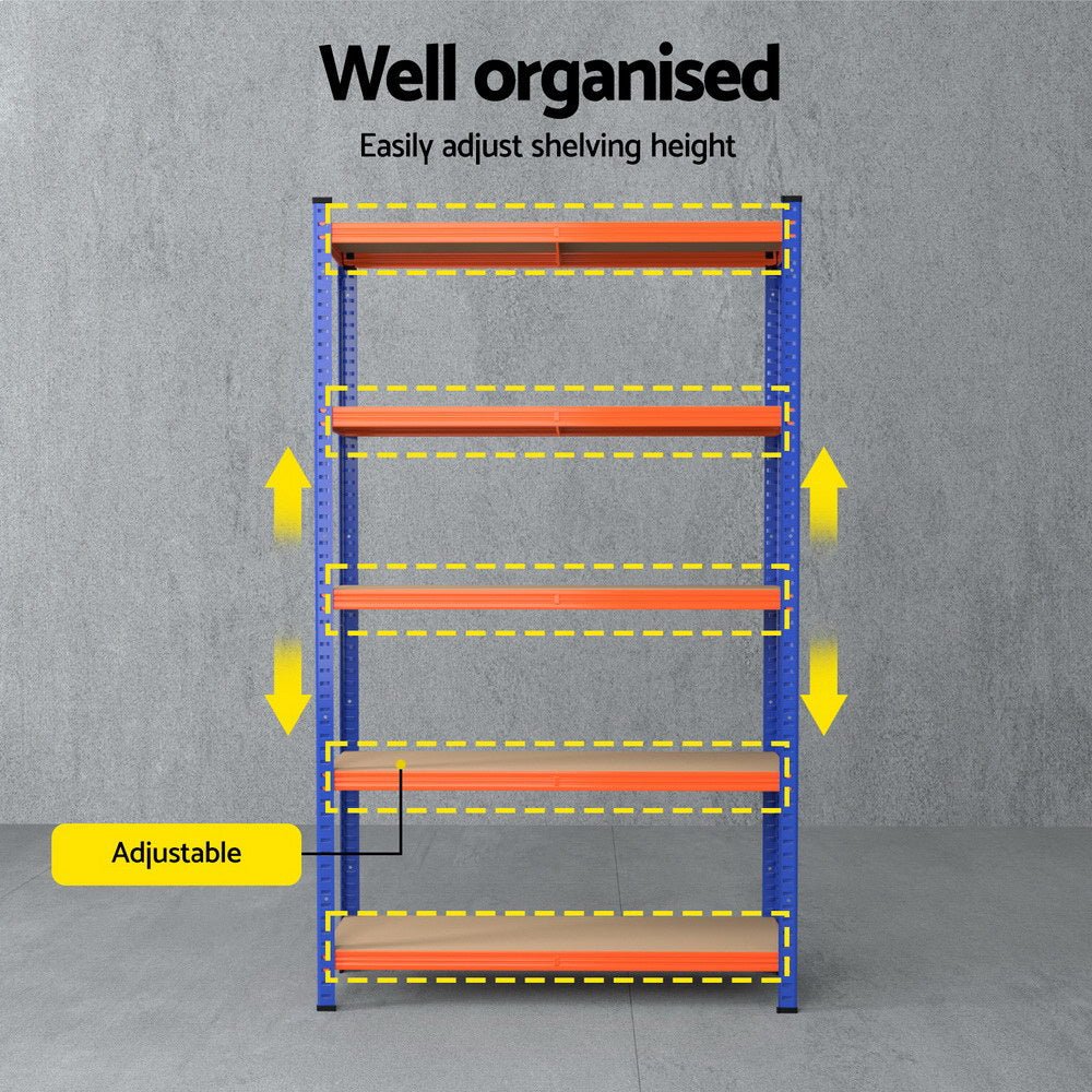 5 x 1.8M Garage Shelving Warehouse Rack - Tools > Tools Storage > Wall Storage Racks - Rivercity House & Home Co. (ABN 18 642 972 209) - Affordable Modern Furniture Australia