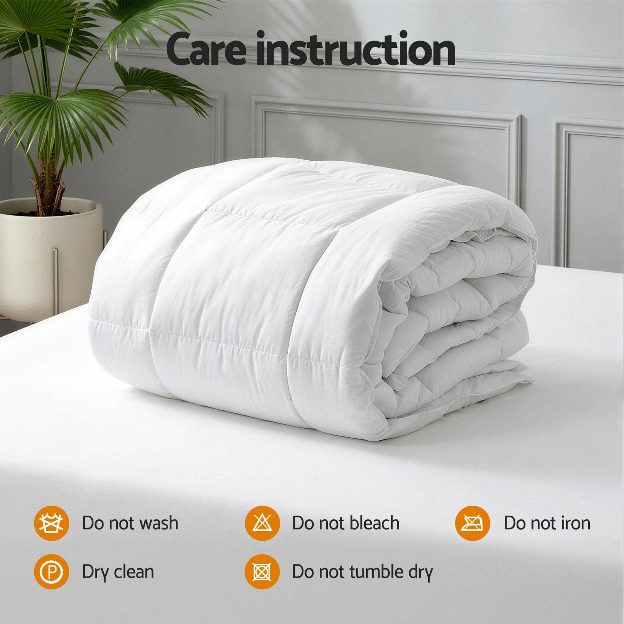 500GSM Queen Wool Quilt with Baffle Box Construction - White - Home & Garden > Bedding > Quilts & Duvets - Rivercity House & Home Co. (ABN 18 642 972 209) - Affordable Modern Furniture Australia