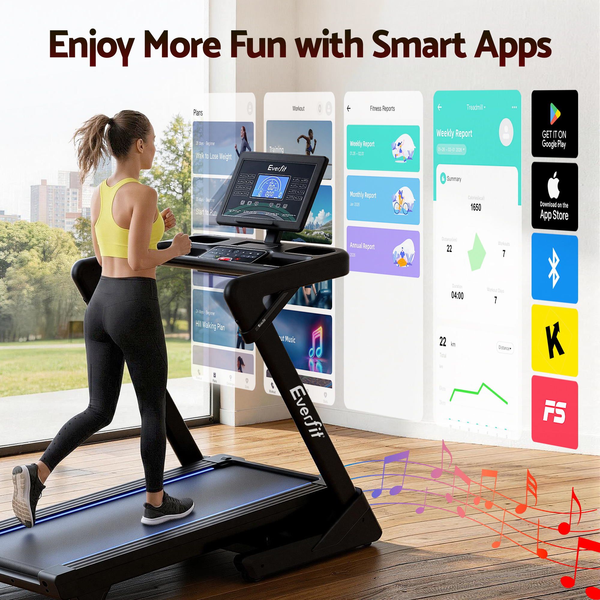 500mm Wide Belt Treadmill 30% Auto Incline Foldable Treadmills for Home with LED Lights - Sports & Fitness > Exercise, Gym & Fitness > Treadmills - Rivercity House & Home Co. (ABN 18 642 972 209) - Affordable Modern Furniture Australia