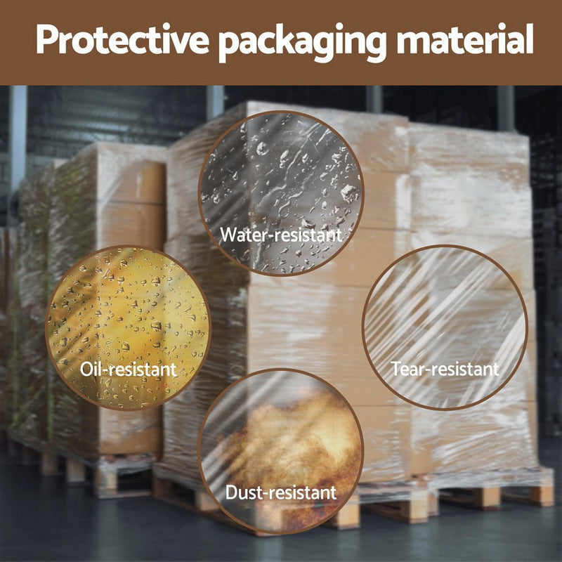 500mm x 400m Stretch Film Pallet Shrink Wrap 5 Rolls Package Use Plastic Clear - Commercial > Packaging - Rivercity House & Home Co. (ABN 18 642 972 209) - Affordable Modern Furniture Australia