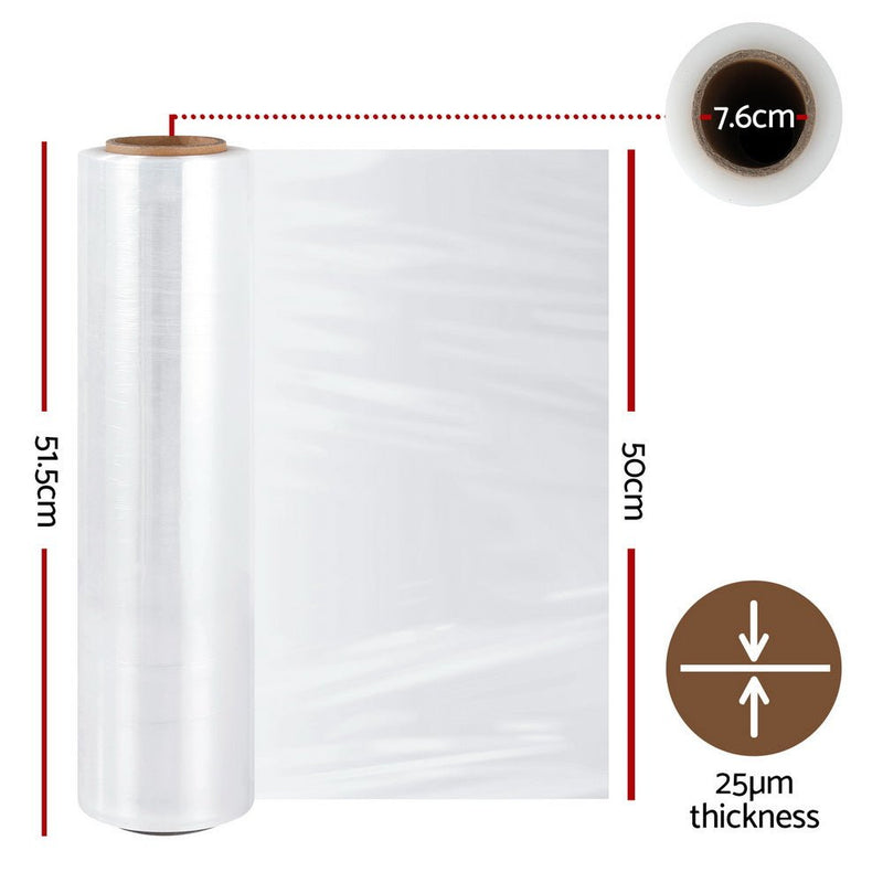 500mm x 400m Stretch Film Pallet Shrink Wrap 5 Rolls Package Use Plastic Clear - Commercial > Packaging - Rivercity House & Home Co. (ABN 18 642 972 209) - Affordable Modern Furniture Australia