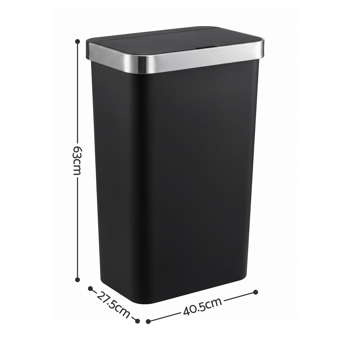 50L Automatic Motion Sensor Kitchen Trash Bin - Black - Home & Garden > Kitchen Bins > Automatic Bins - Rivercity House & Home Co. (ABN 18 642 972 209) - Affordable Modern Furniture Australia