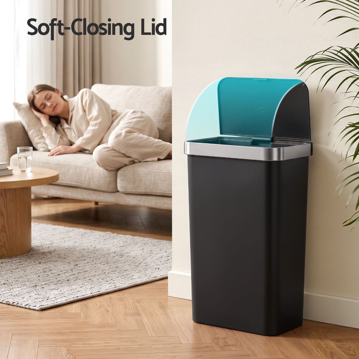 50L Automatic Motion Sensor Kitchen Trash Bin - Black - Home & Garden > Kitchen Bins > Automatic Bins - Rivercity House & Home Co. (ABN 18 642 972 209) - Affordable Modern Furniture Australia