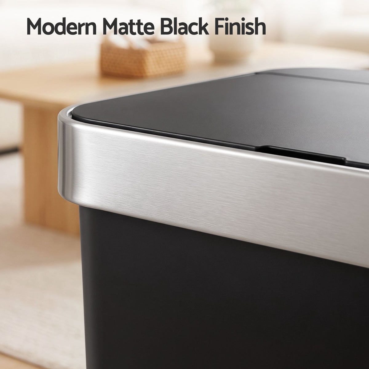 50L Automatic Motion Sensor Kitchen Trash Bin - Black - Home & Garden > Kitchen Bins > Automatic Bins - Rivercity House & Home Co. (ABN 18 642 972 209) - Affordable Modern Furniture Australia