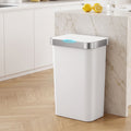 50L Motion Sensor Automatic Kitchen Trash Bin with Soft Close Lid - White