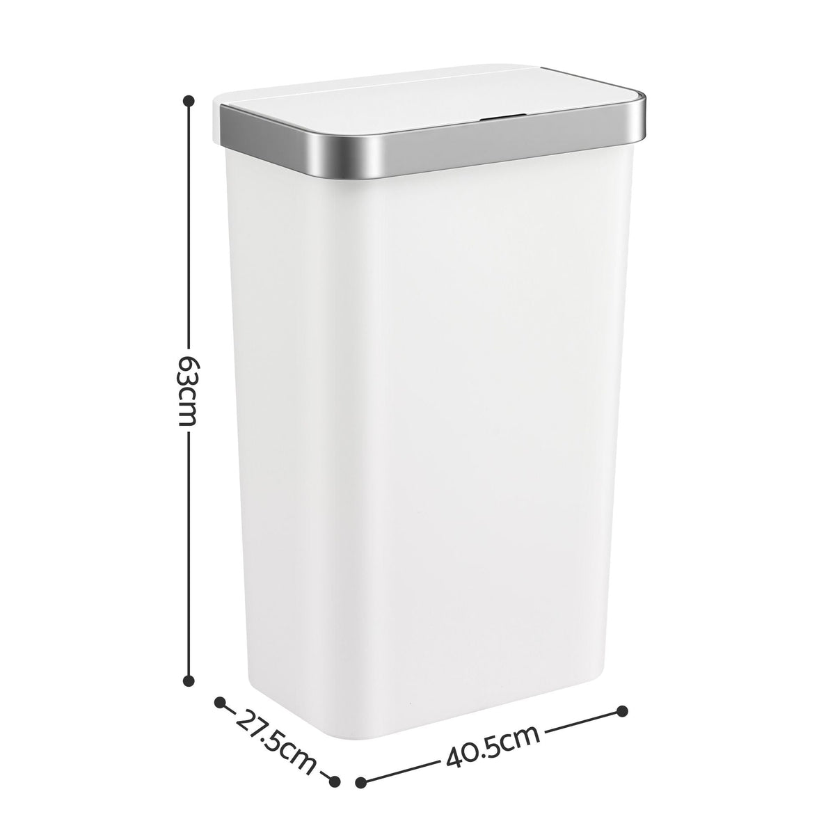 50L Motion Sensor Automatic Kitchen Trash Bin with Soft Close Lid - White - Home & Garden > Kitchen Bins > Automatic Bins - Rivercity House & Home Co. (ABN 18 642 972 209) - Affordable Modern Furniture Australia