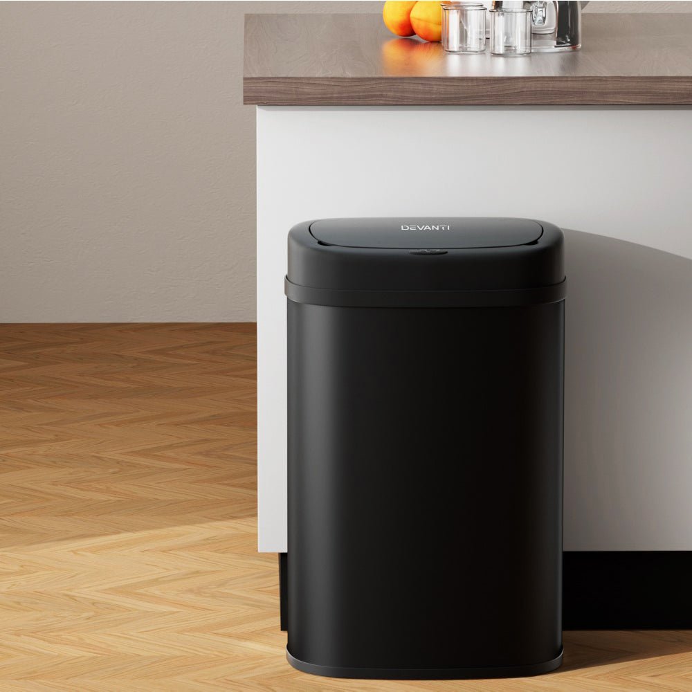 50L Sensor Bin Motion Rubbish Automatic Black - Home & Garden > Kitchen Bins > Automatic Bins - Rivercity House & Home Co. (ABN 18 642 972 209) - Affordable Modern Furniture Australia