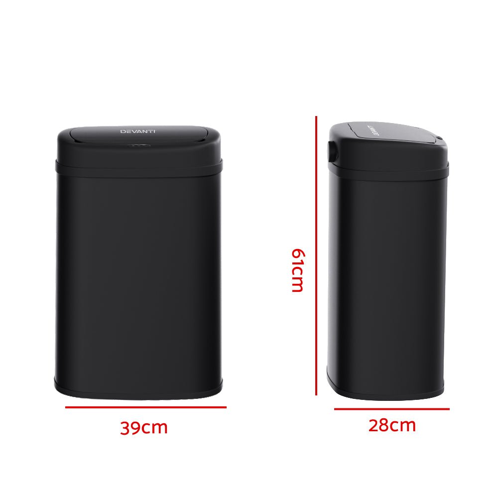 50L Sensor Bin Motion Rubbish Automatic Black - Home & Garden > Kitchen Bins > Automatic Bins - Rivercity House & Home Co. (ABN 18 642 972 209) - Affordable Modern Furniture Australia